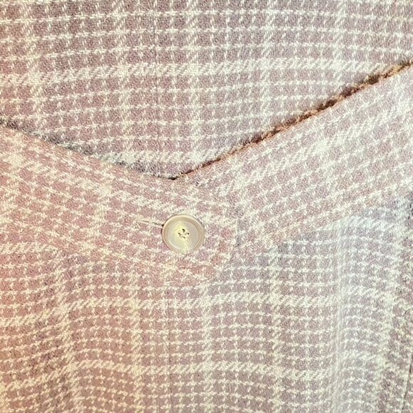 Vintage Mondi 36 Women's Wool Plaid Blazer Brown & Gray Oversized Back Belt - Picture 6 of 12